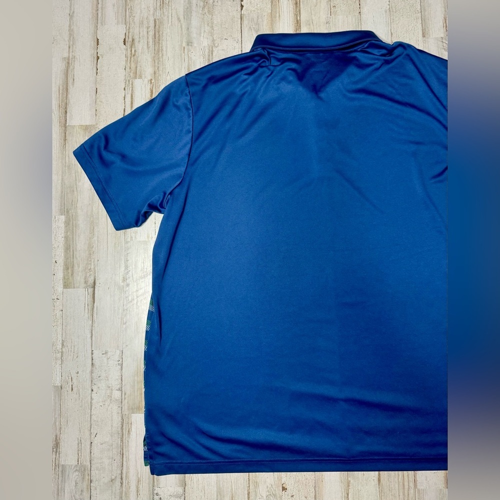 Adidas Climalite Golf Performance Polo Shirt Mens 2XL Blue Short Sleeve - Picture 9 of 9